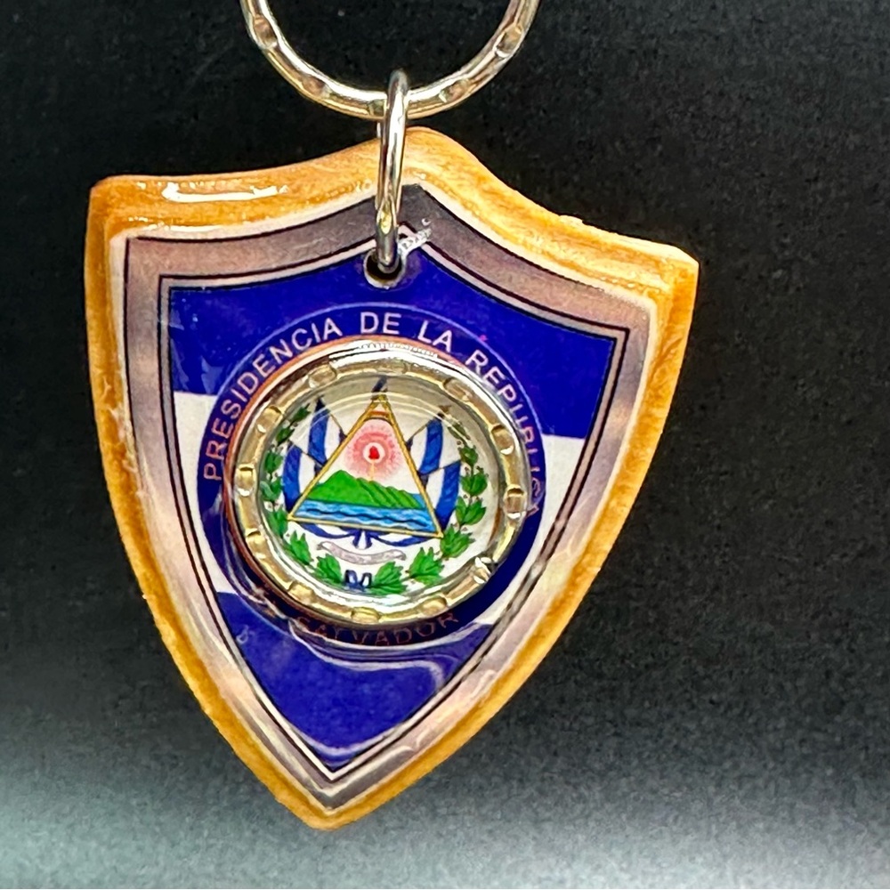 El Salvador Shield Keychain
